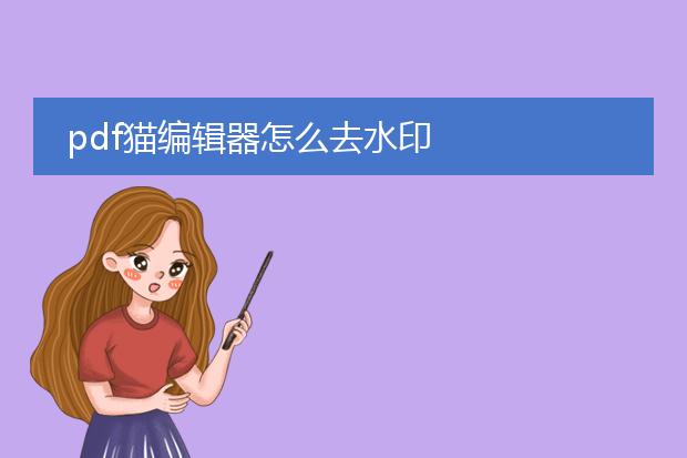 pdf猫编辑器怎么去水印