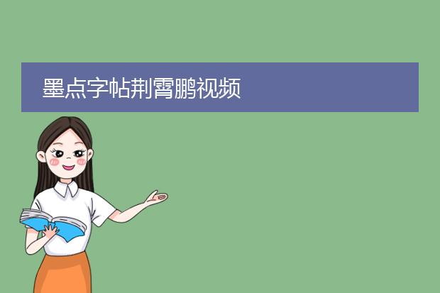 墨点字帖荆霄鹏视频