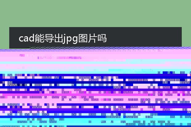 cad能导出jpg图片吗