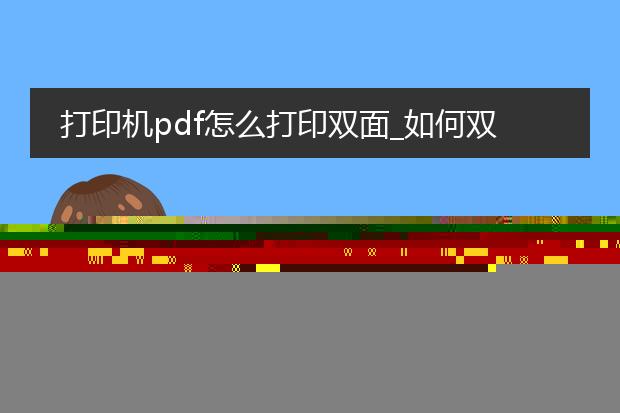 pdf图片如何双面打印_pdf图片双面打印的实现方法
