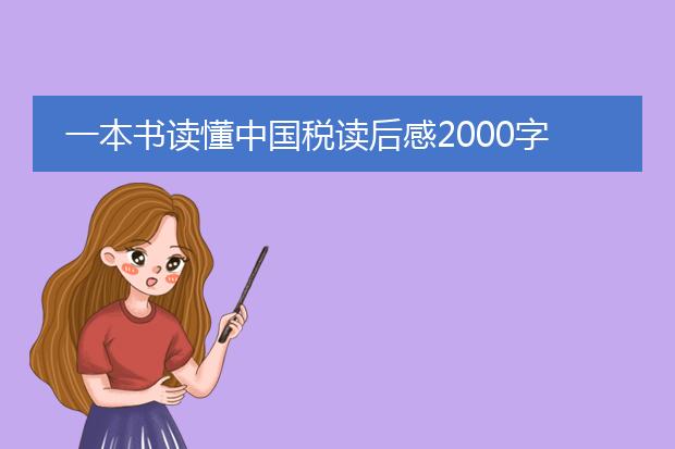 一本书读懂中国税读后感2000字