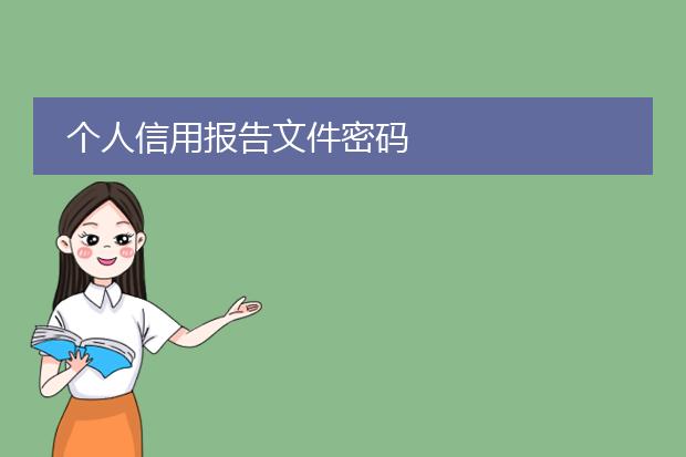 个人信用报告文件密码