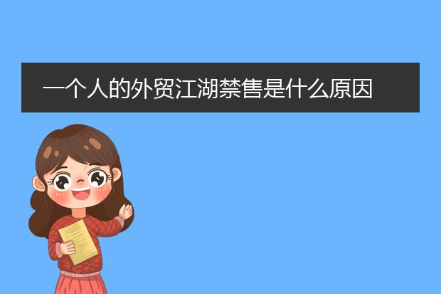 一个人的外贸江湖禁售是什么原因