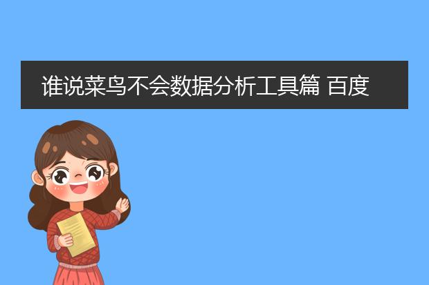 谁说菜鸟不会数据分析工具篇 百度云