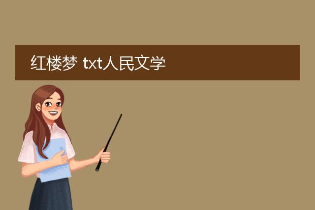 红楼梦 txt人民文学